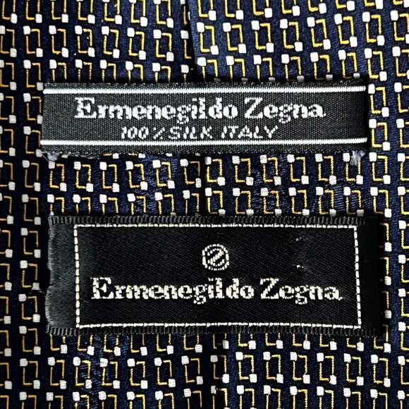 Ermenegildo Zegna Vintage 100% Silk Tie Made in Italy - Picture 4 of 7